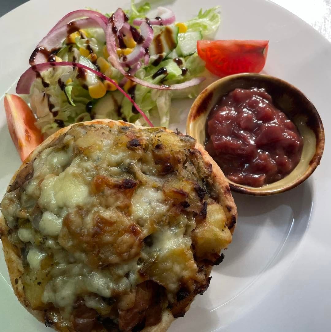 Peak Feast homity pie with salad